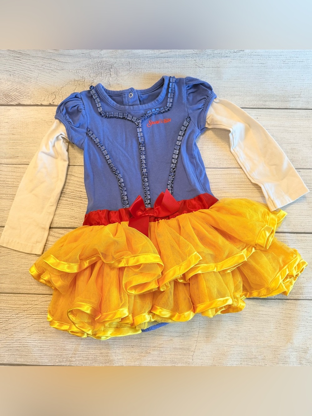 Girls Snow White Princess Costume Dress with Tulle Skirt